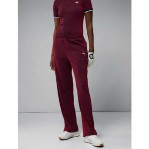 J Lindeberg Iman Golf Pants Size S Subtle Ribbed In Color Barbados Cherry